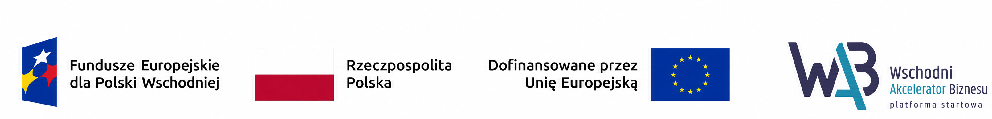 Logotypy Funduszy Europejskich, Rzeczypospolitej Polskiej, Unii Europejskiej i Województwa Lubelskiego